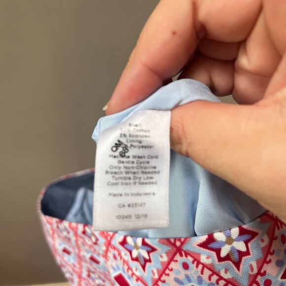 Talbots‎ Multicolor Geometric Print Skirt Women's 4 Cotton/Spandex/Polyester - Picture 4 of 5